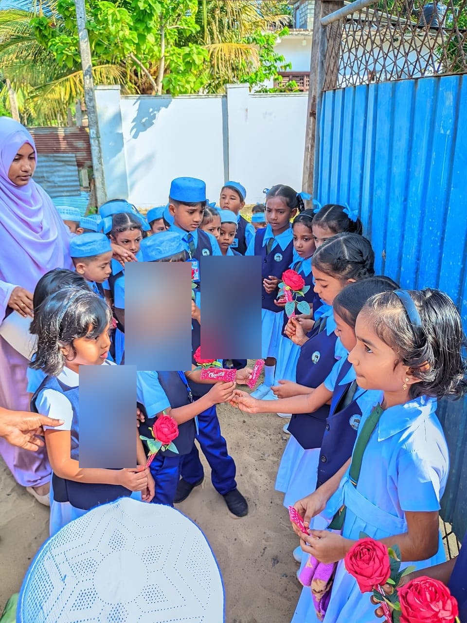 Pupils and adults participating in the 2026 Children First school activity in Pottuvil.