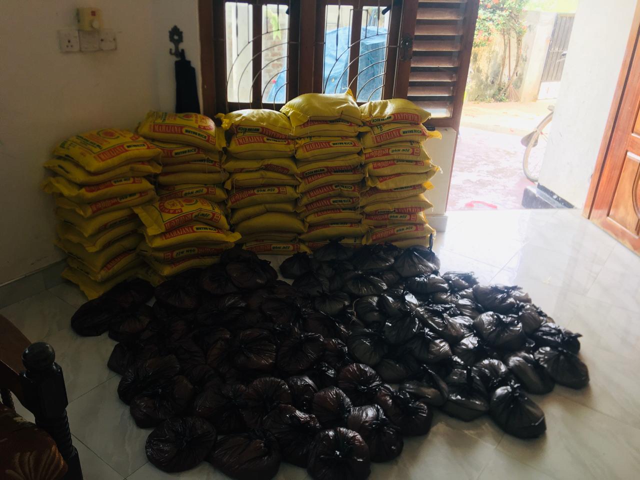 Food assistance packages prepared for households in Pottuvil.